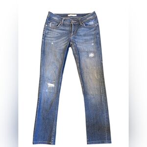 Banana Republic Heritage Organic Cotton Blend Distressed Denim Blue Jeans Size 2